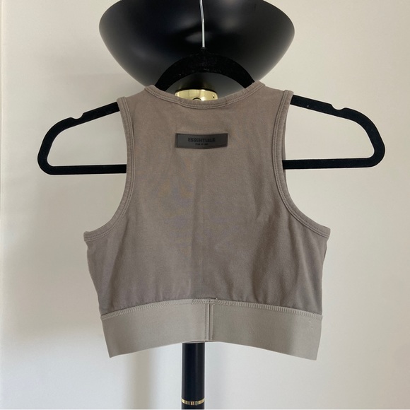 Essentials fear of god women’s crop tank top in size xs 🩶 - Picture 2 of 4